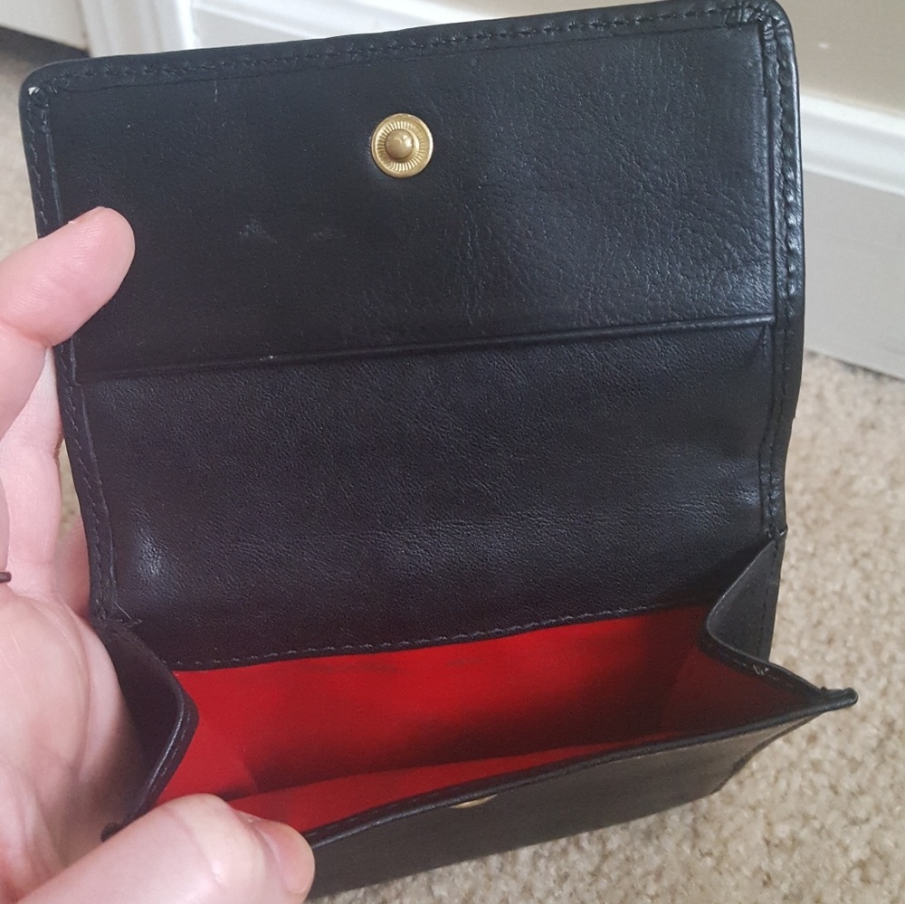 Dooney & Bourke Black Leather Trifold Wallet - Picture 3 of 8